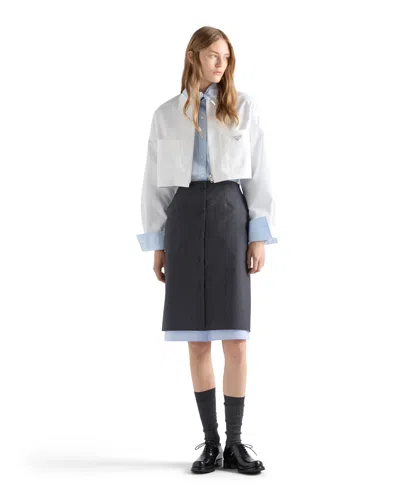 Prada Chino Blouson Jacket In White