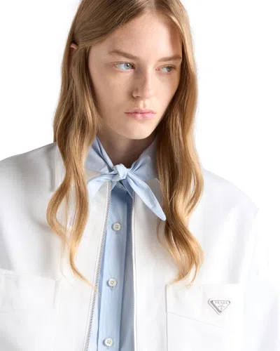 Prada Chino Blouson Jacket In White