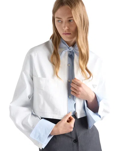 Prada Chino Blouson Jacket In White