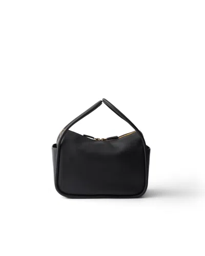 Prada Shoulder Bag Structured Shape Top Handle In Black