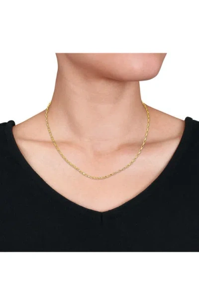 Delmar Rectangular Rolo Chain Necklace In Gold