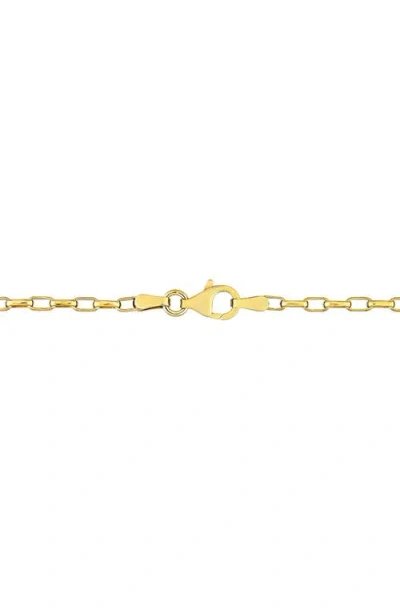 Delmar Rectangular Rolo Chain Necklace In Gold