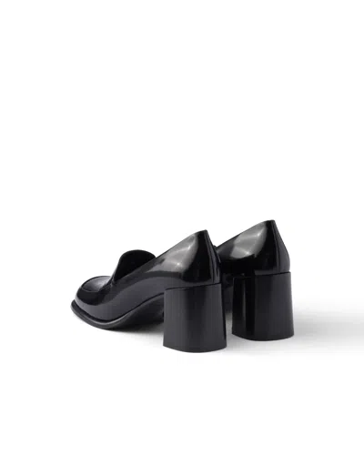 Prada Patent Leather Loafer Pumps In Black