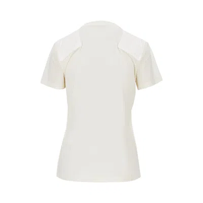 Phoebe Philo Cotton And Lyocell T-shirt With Patch In White