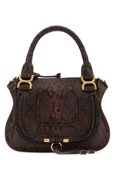 Chloé Printed Leather Small Marcie Shoulder Bag In Pattern