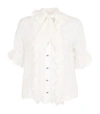 DOLCE & GABBANA Ruffled Tie Neck Blouse