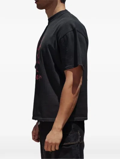 Rough Plous T-shirt In Black