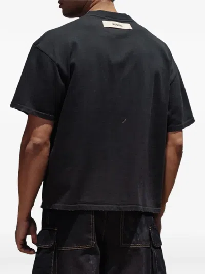 Rough Plous T-shirt In Black