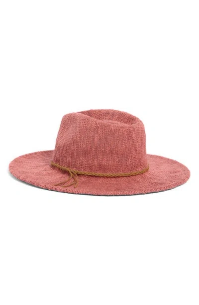 Scala Knit Fedora In Rose