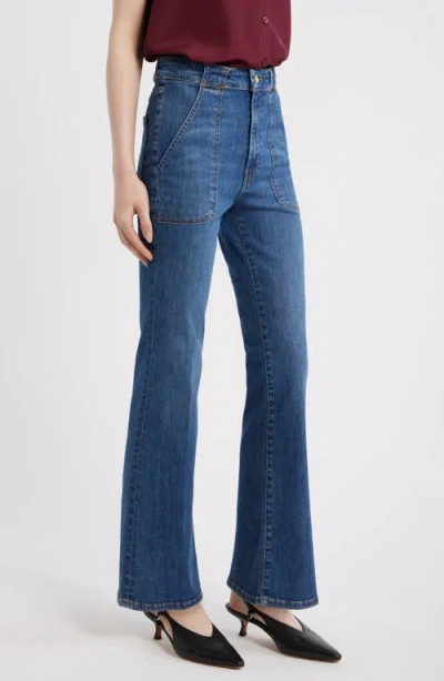 Frame The Reboot Modern Pocket Bootcut Jeans In Blue