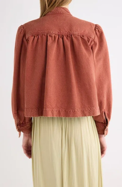 Chloé Logo Denim Jacket With Patch Pockets In Multi
