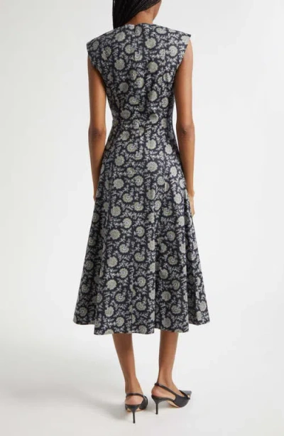 Veronica Beard Dulce Stretch Cotton Dress In Multi