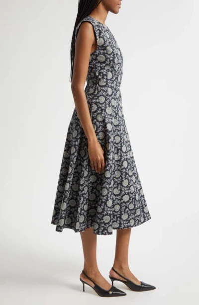 Veronica Beard Dulce Stretch Cotton Dress In Multi
