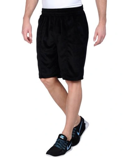 Shop Stussy St Velour Basketball Short 80/20 Cotton/poly Knit Man Shorts & Bermuda Shorts Black Size L Po