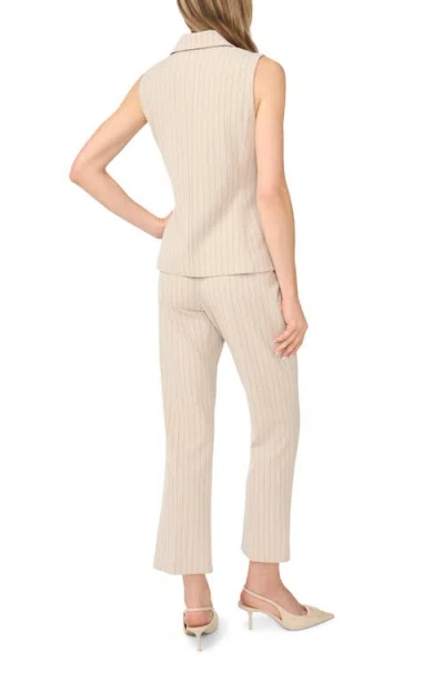 Halogenr Halogen(r) Tailored Pinstriped Vest In Stone