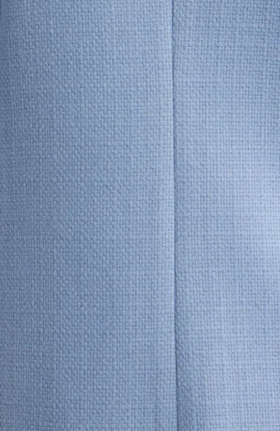 Cece Textured Flap Pocket Coat In Blue