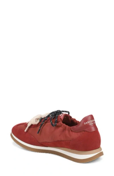 Sam Edelman Evara Lace-up Sneaker In Red