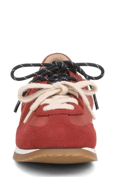 Sam Edelman Evara Lace-up Sneaker In Red