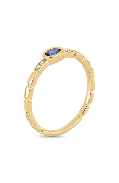 Bony Levy 18k Gold El Mar Gemstone And Natural Diamond Stackable Ring In Gold