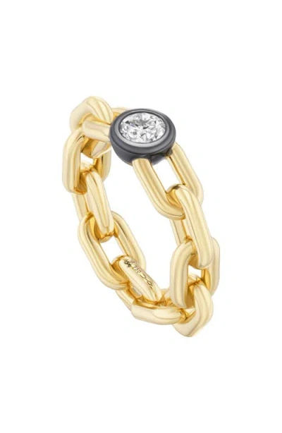 Uniform Object Diamond Chain Ring In Gold