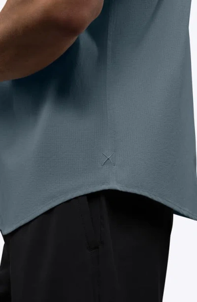 Cuts Crossover Performance Short Sleeve Button-up Shirt In Green