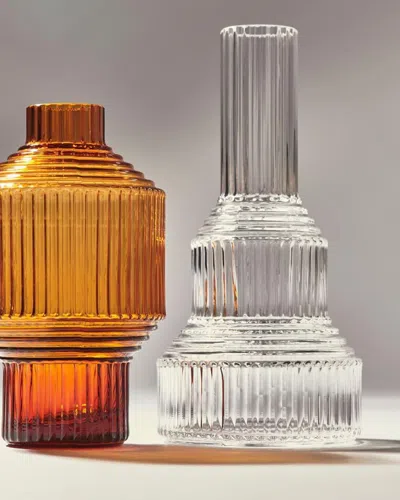 Kosta Boda Clear Pavilion Vase In Transparent