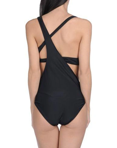 Shop Stussy One-piece Swimsuits In Black