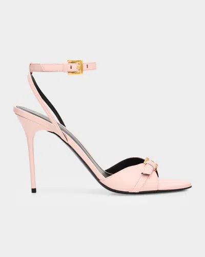Balmain 75mm Anthem Leather Ankle-strap Sandals In Multi