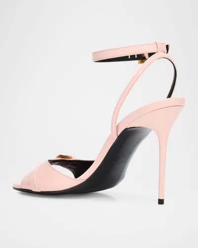 Balmain 75mm Anthem Leather Ankle-strap Sandals In Multi