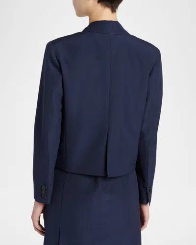 Marni Short Techno Wool Jacket In Black