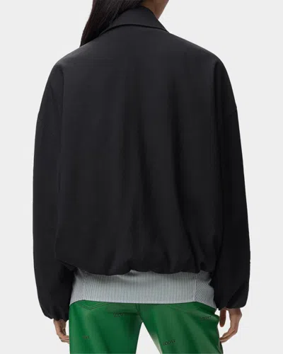 Loewe Jacket In Viscose And Wool Blend In Black