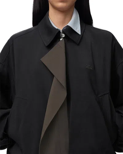 Loewe Jacket In Viscose And Wool Blend In Black