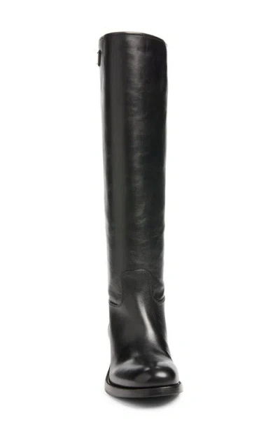 Prada Leather Tall Boot In Black