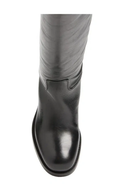 Prada Leather Tall Boot In Black