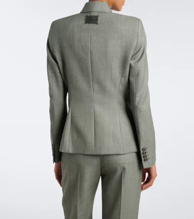 Alexander Mcqueen Wool Blazer In Gray