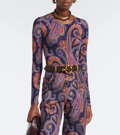 Etro Paisley T-shirt In Multi