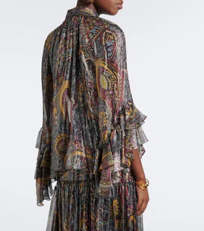 Etro Printed Silk-blend Blouse In Multi