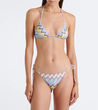 Missoni Mare Striped Crochet-knit Bikini In Multi