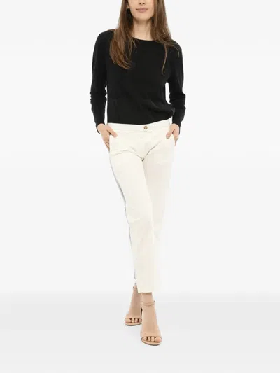 Woolrich Women White Regular Flat Front Pants In White