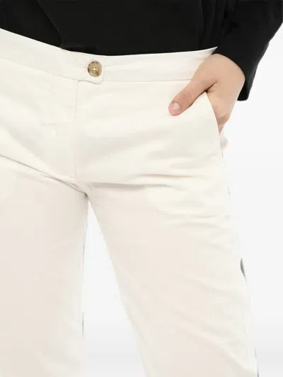 Woolrich Women White Regular Flat Front Pants In White