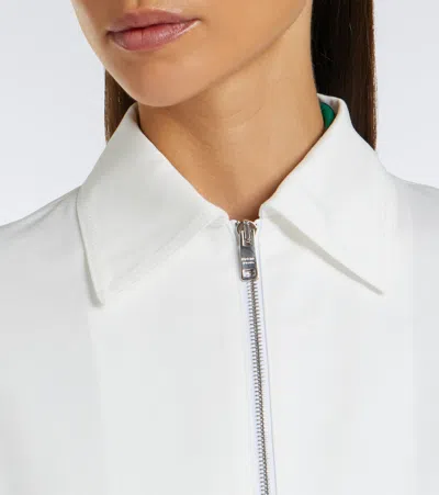 Prada Cropped Denim Jacket In White