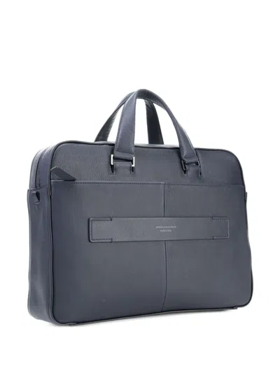 Piquadro David Grained-leather Briefcase In White