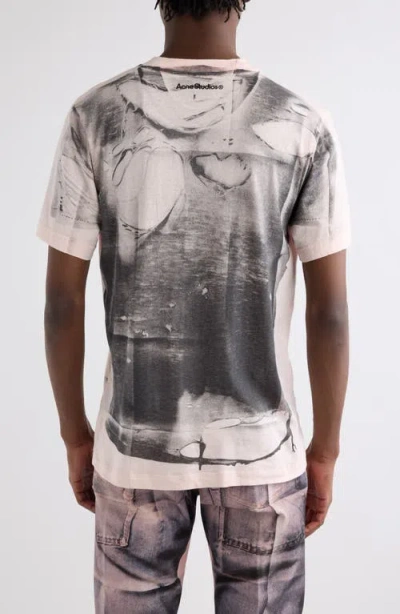 Acne Studios Eamon Trompe L'oeil T-shirt In Gray