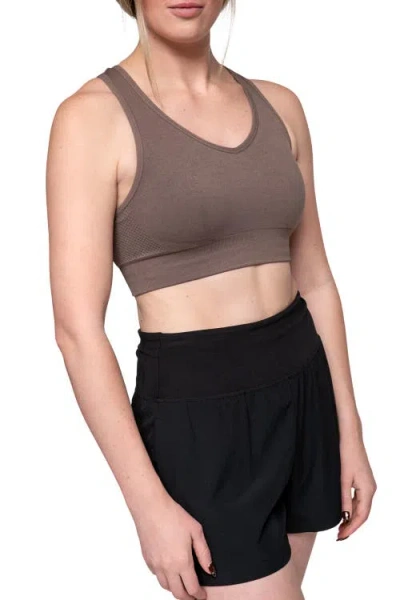 K-swiss Peak Point Performance Solid Bra In Brown