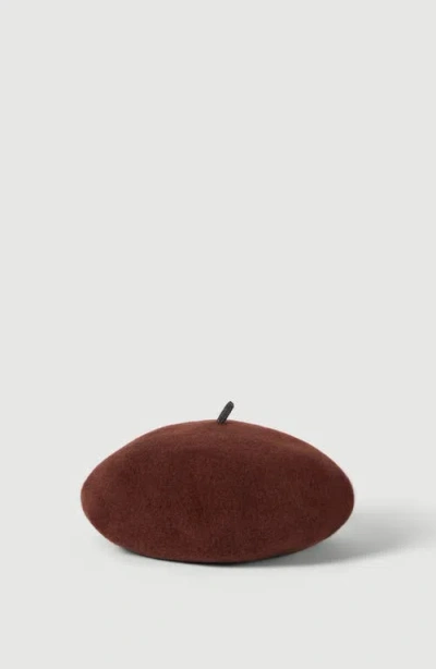 Brunello Cucinelli Wool Beret In Ruby