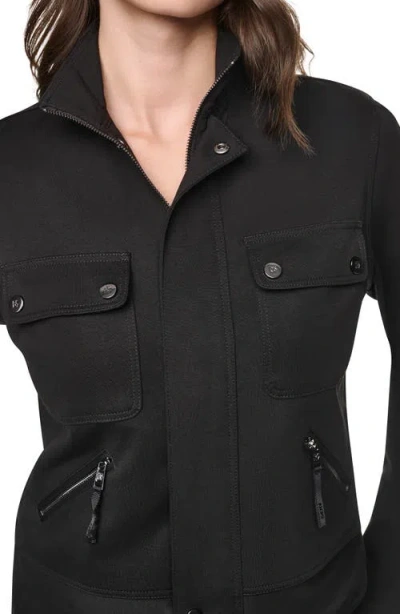 Dkny Soho Ponte Tech Jacket In Black