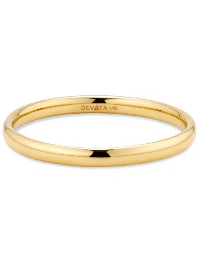 Devata 2mm Dome Forever Band Ring In Gold
