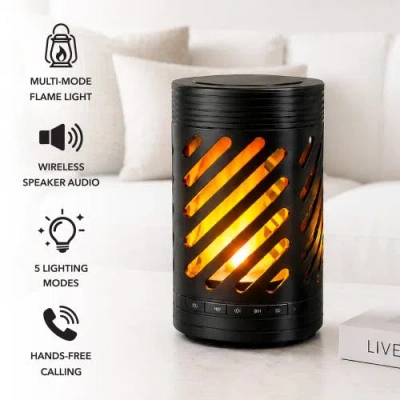 Pursonic 2-in-1 Ambient Flame Lantern Speaker & Flameglow Aromatherapy Diffuser In Multi