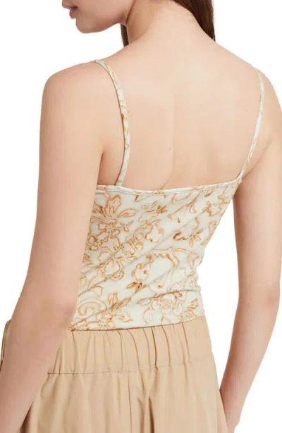 Ottod'ame Printed Jersey Top In Neutral