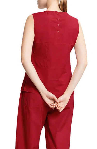 Ottod'ame Poplin Top In Red